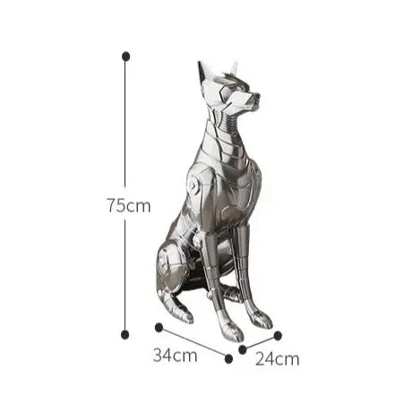 Electroplated Robot Dog Floor Ornament