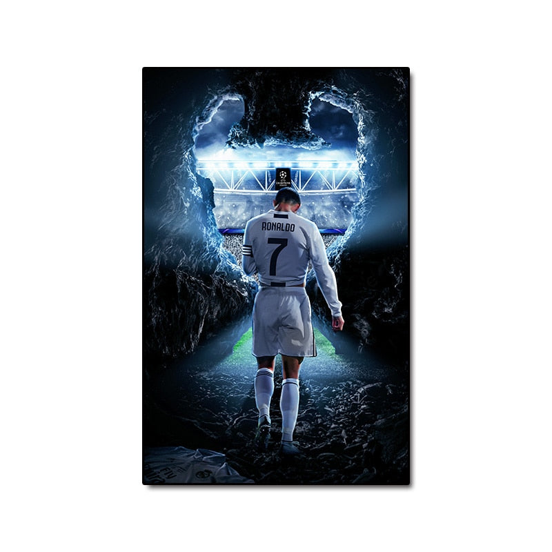 Football Legend CR7 Cristiano Ronaldo Canvas Art