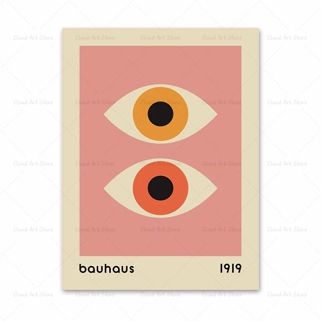 Abstract Bauhaus Gallery Wall Canvas Art