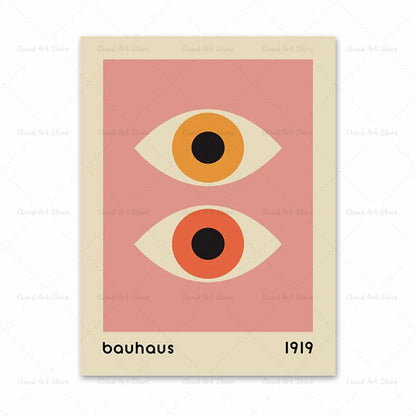 Abstract Bauhaus Gallery Wall Canvas Art