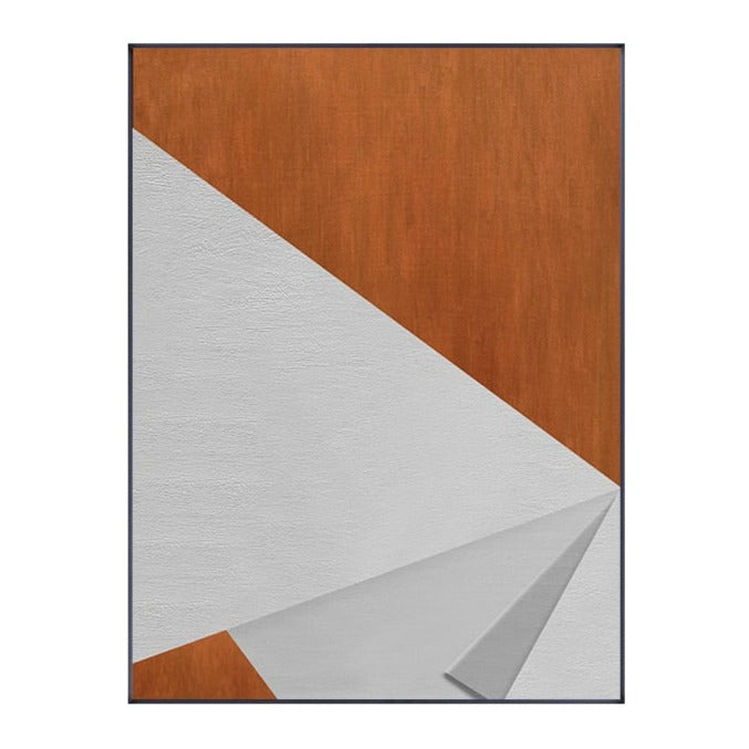 Modern Geometry Orange Canvas Art