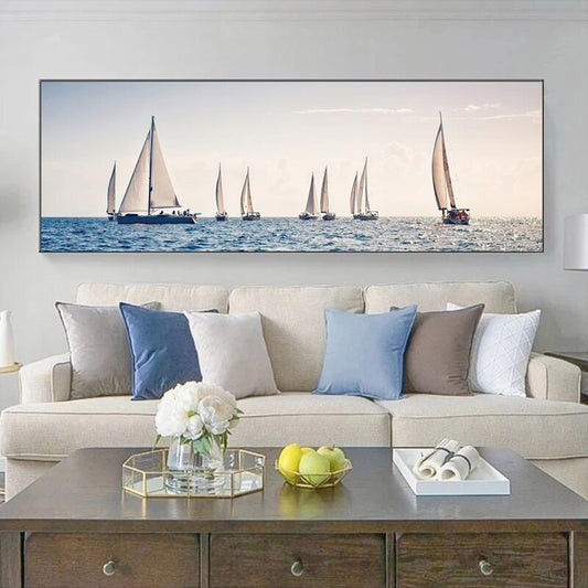 Sailing Boat Seascape Canvas Art