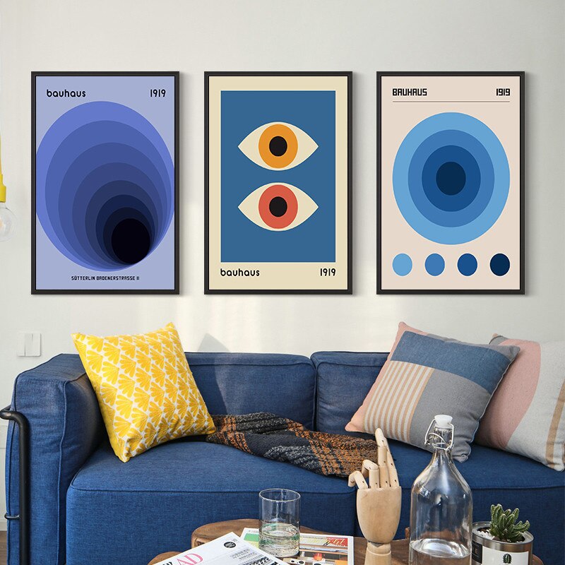 Abstract Bauhaus Gallery Wall Canvas Art