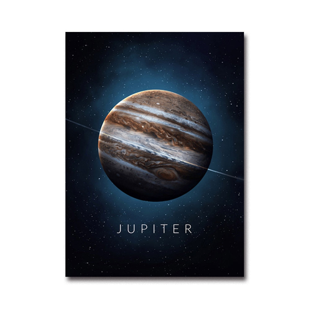 Solar System Planets Wall Art Canvas