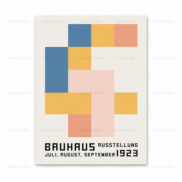 Abstract Bauhaus Gallery Wall Canvas Art