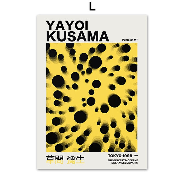 Abstract Yayoi Kusama Gallery Wall Art Canvas