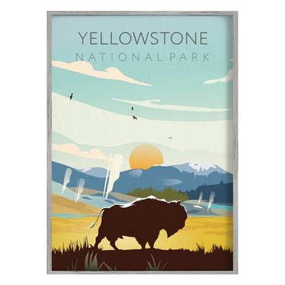 USA National Park Illustration Canvas Art