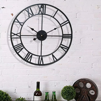 Retro Round Metal Clock