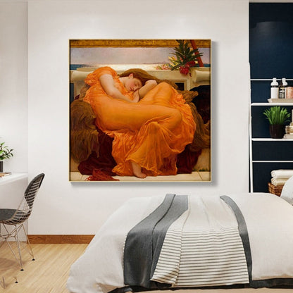 Sleeping Beauty Orange Canvas Art