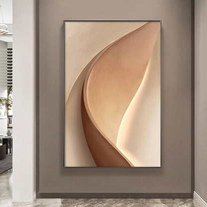 Abstract Luxurious Beige Canvas Art