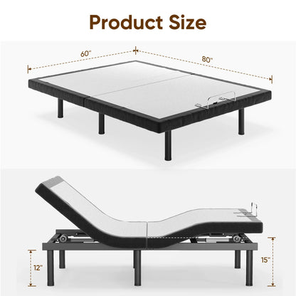 Adjustable Bed Frame with Massage