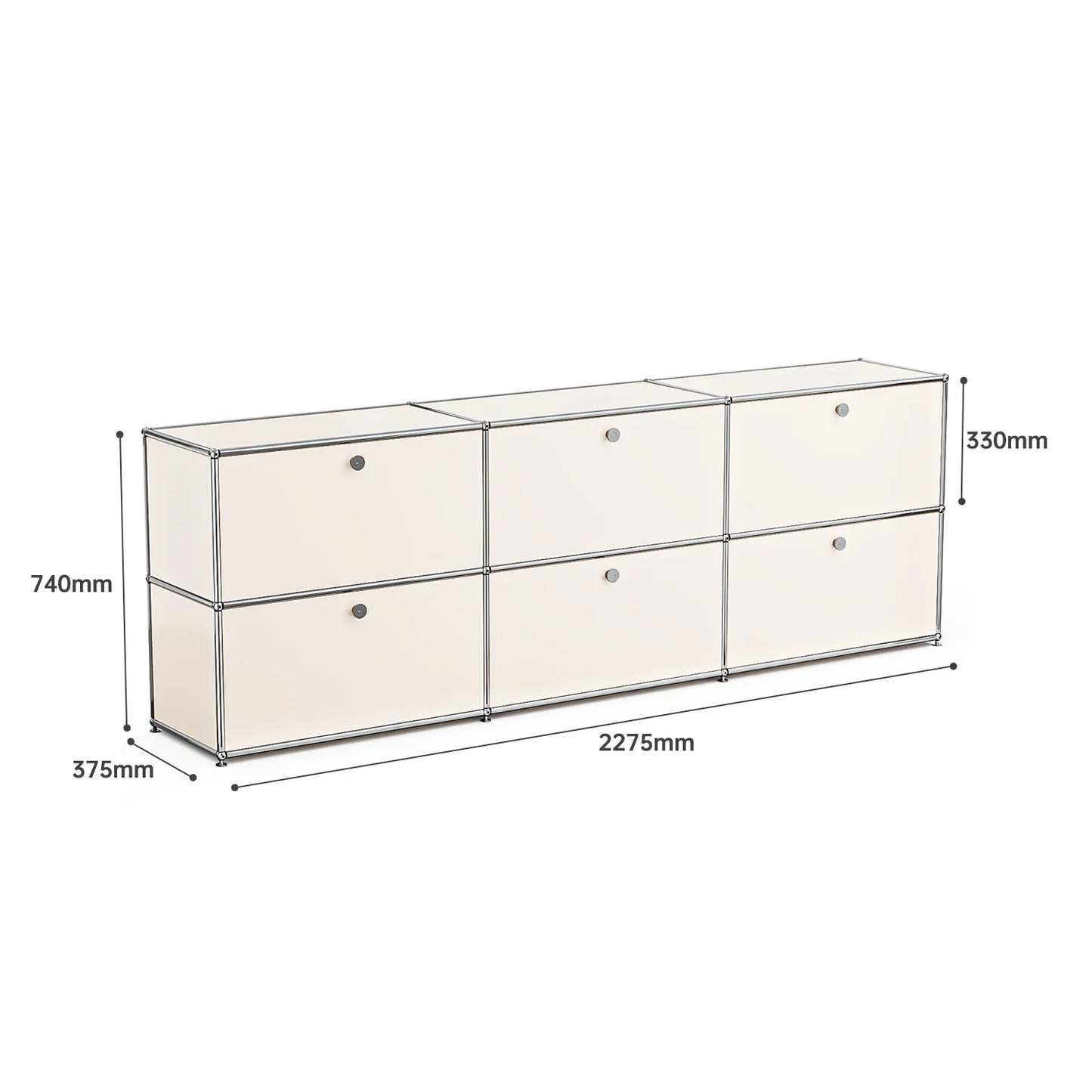 USM Haller White Modular Storage Cabinet Replica