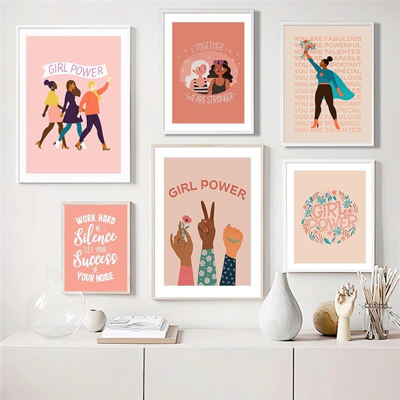 Feminist Women Empowerment Wall Art Canvas