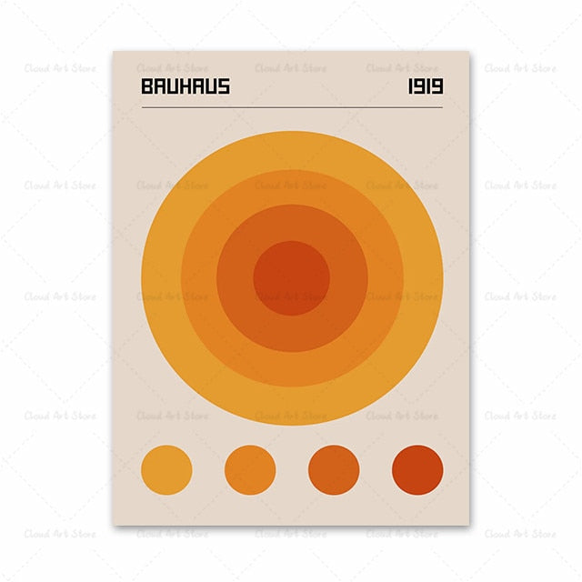 Abstract Bauhaus Gallery Wall Canvas Art