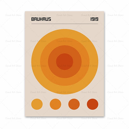 Abstract Bauhaus Gallery Wall Canvas Art