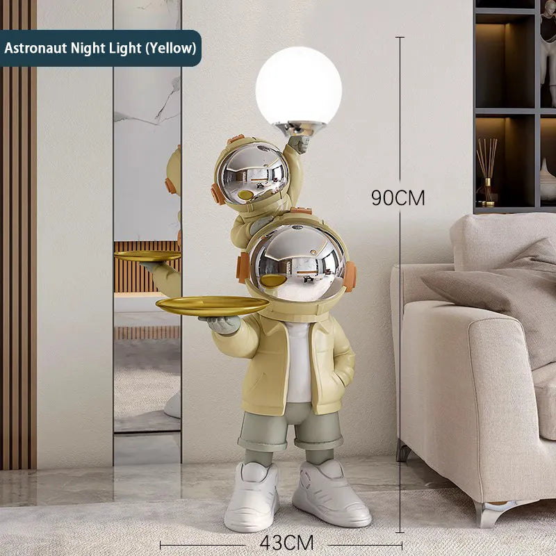 Cute Astronauts Tray Moon Lamp Landing Ornament