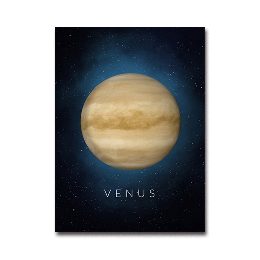 Solar System Planets Wall Art Canvas