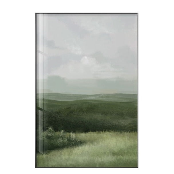 Grass Mountain Landscape Canvas Art