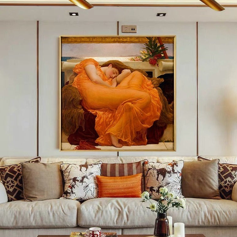 Sleeping Beauty Orange Canvas Art