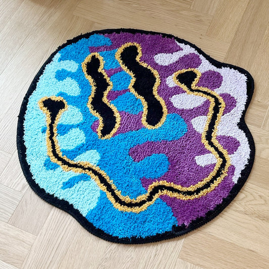 Trippy Smiling Face Rug