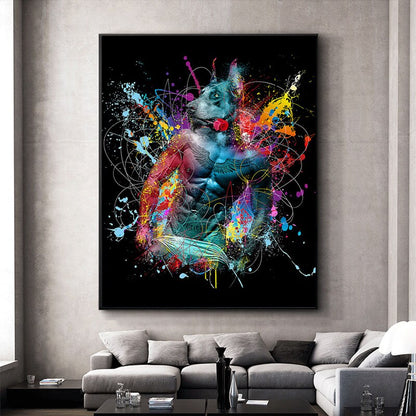 Graffiti Punk Skull Canvas Art