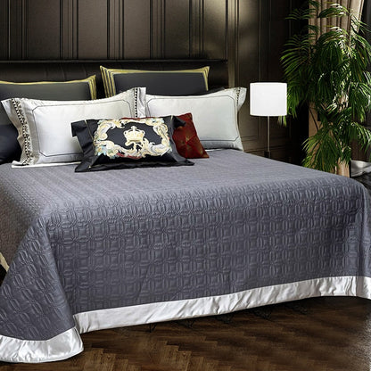 Charles Luxurious Silk Jacquard Duvet Cover Bedding Set