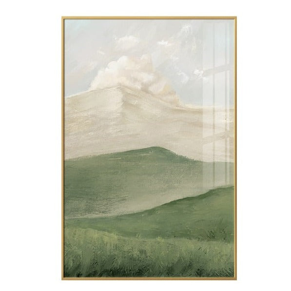 Grass Mountain Landscape Canvas Art