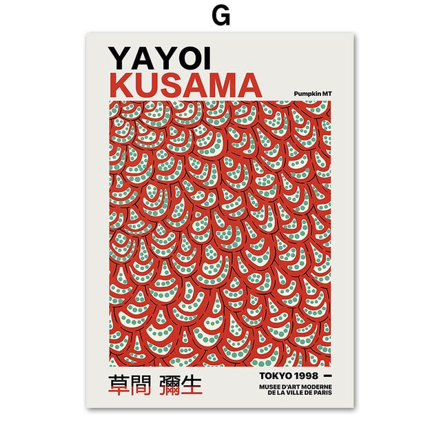 Abstract Yayoi Kusama Gallery Wall Art Canvas