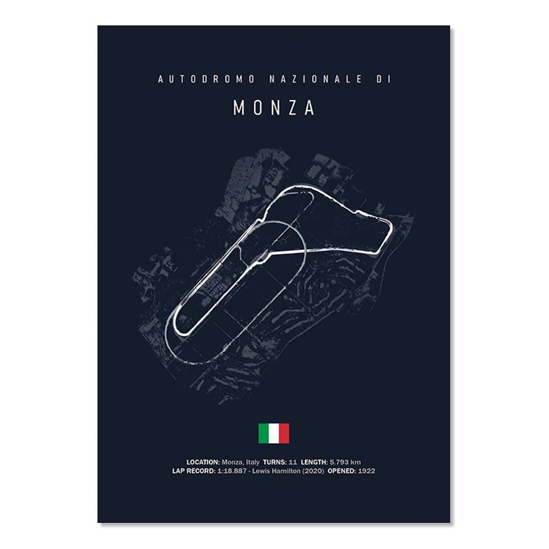 Formula 1 Imola Monaco Track Circuit Canvas Art