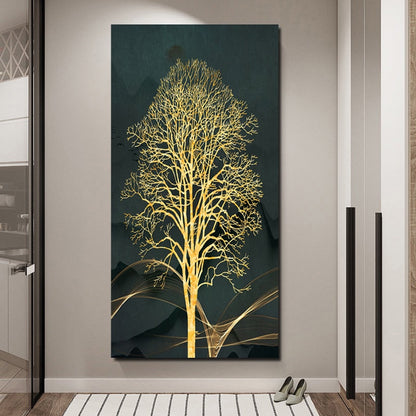 Golden Tree Canvas Art