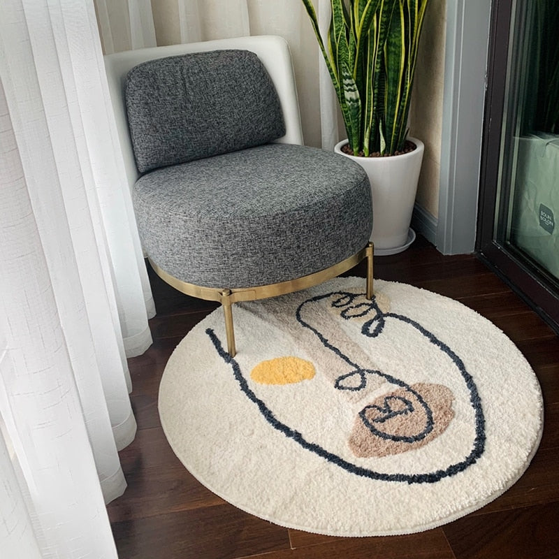 Abstract Round Rug