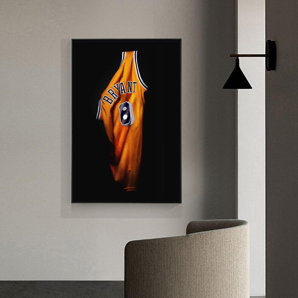 Kobe Bryant Jersey Motivational Canvas Art