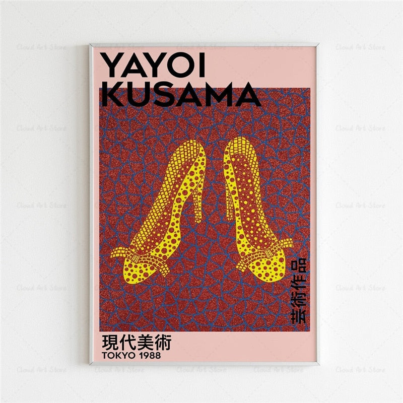 Yayoi Kusama Exhibition Wall Art Canvas