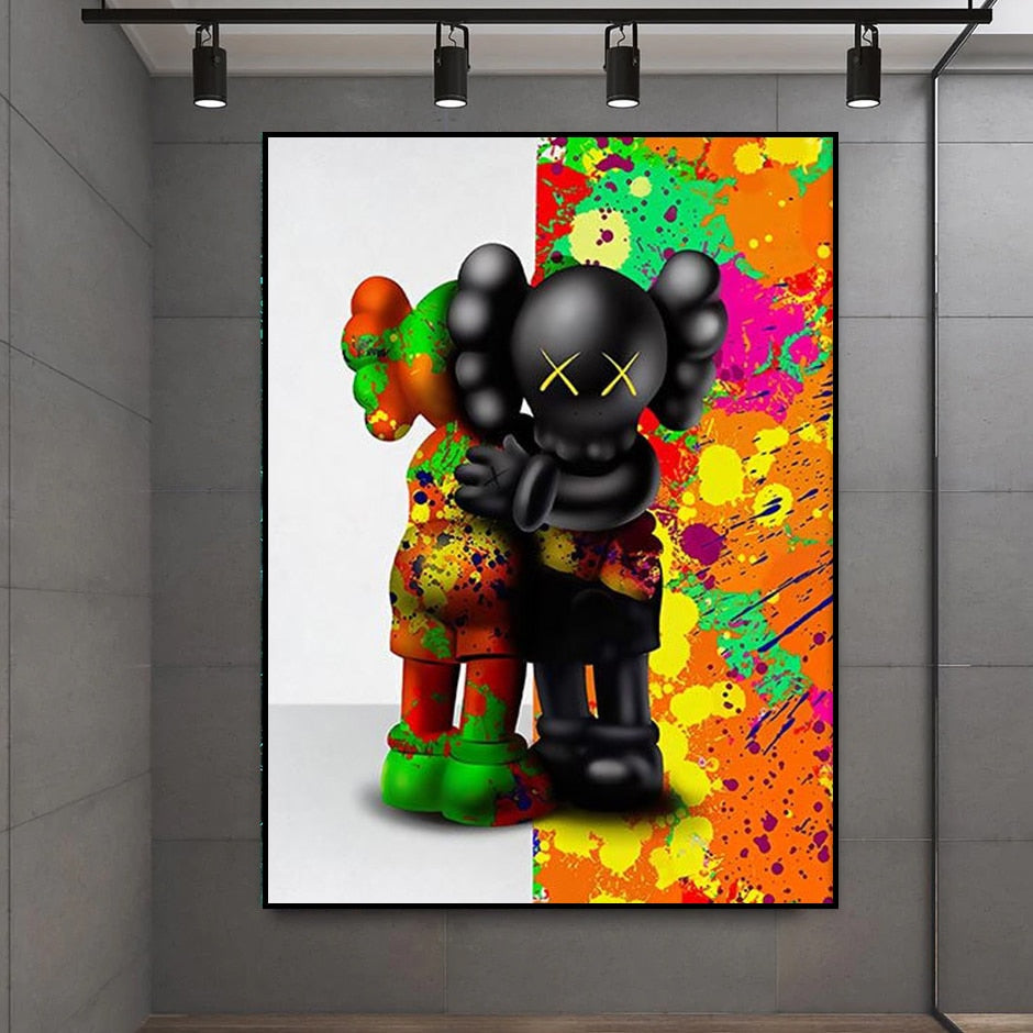 Kaws Cute Wall Art Canvas