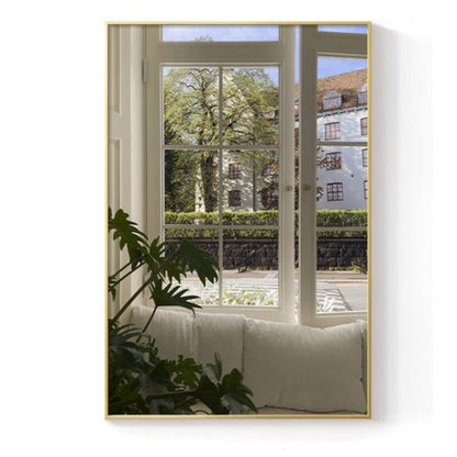 French Style Window Landscape Canvas Art