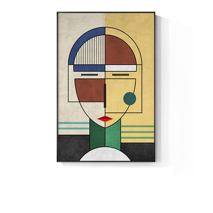 Picasso Color Line Woman Canvas Art