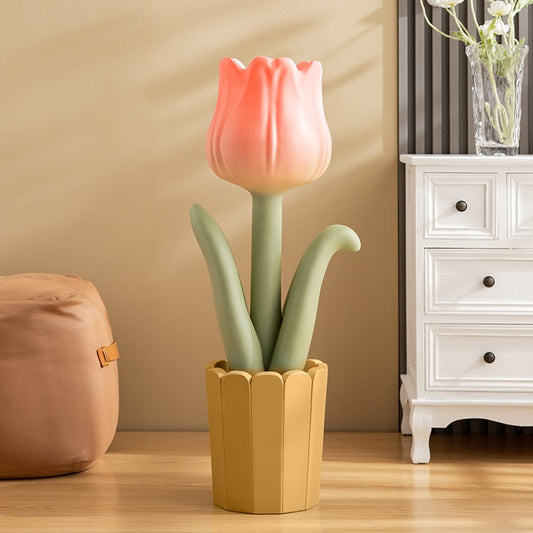 Tulip Flower Storage Floor Ornament Statue