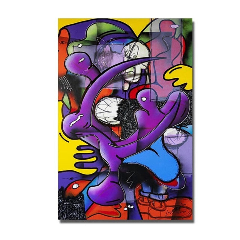 Abstract Picasso Graffiti Figure Canvas Art