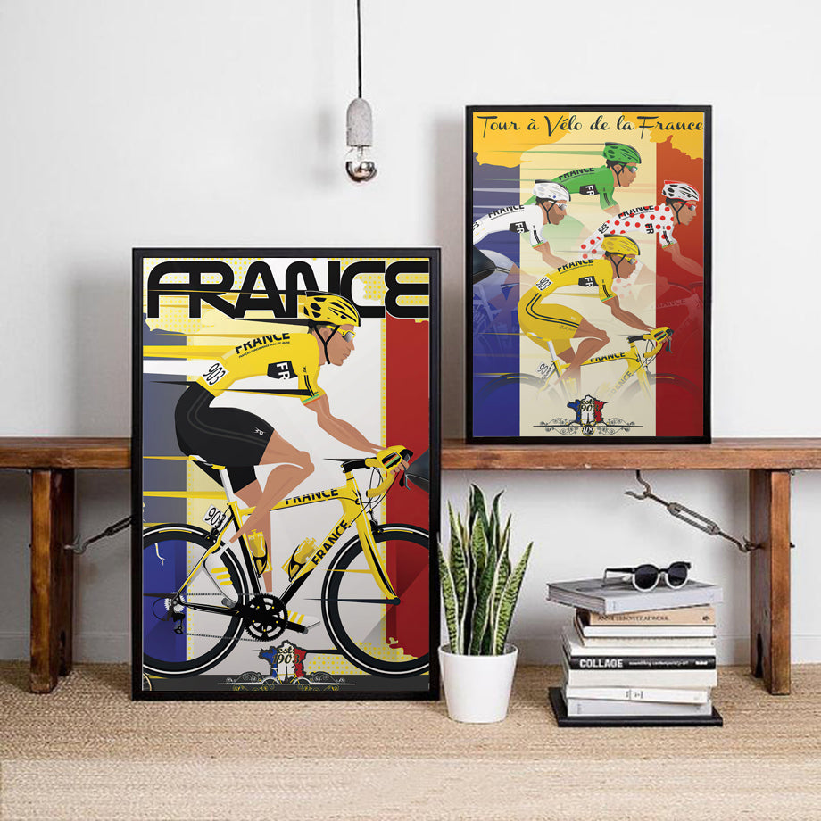 World City Bike Race Canvas Art