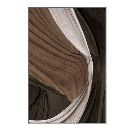 Abstract Dark Brown Paint Texture Canvas Art