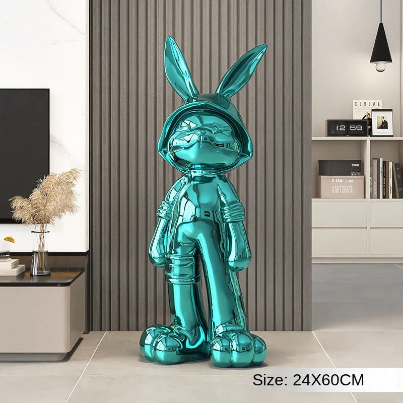 Electroplated Rabbit Floor Ornament Statue