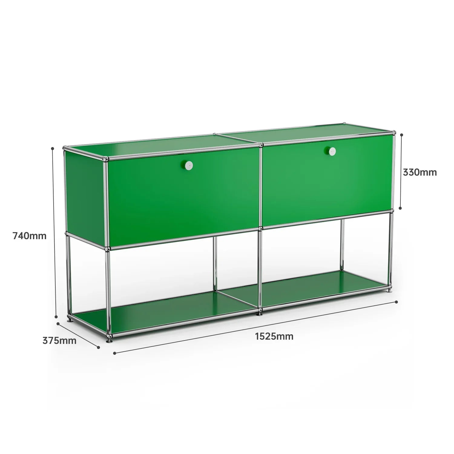 USM Haller Green Modular Storage Cabinet Replica