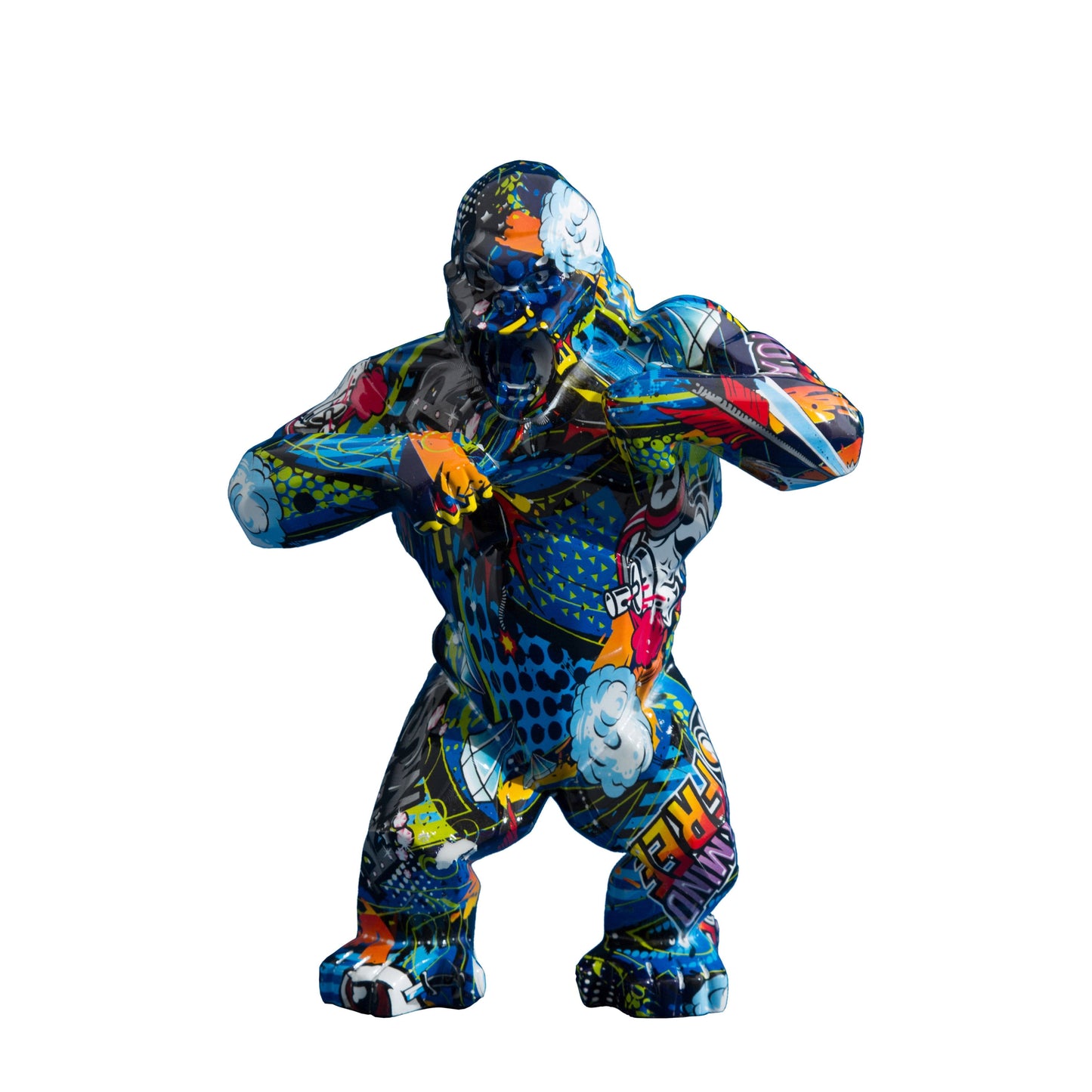 Graffiti Gorilla Resin Statue