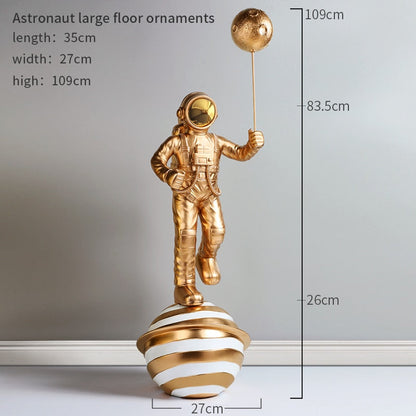 Astronaut Planet Balloon Statue