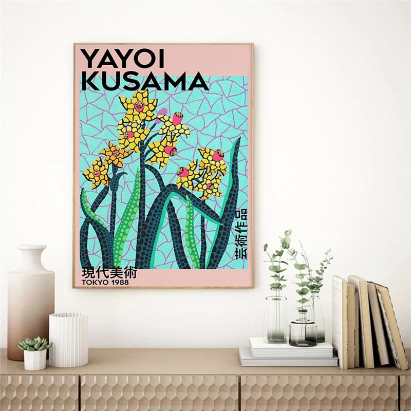 Yayoi Kusama Exhibition Wall Art Canvas