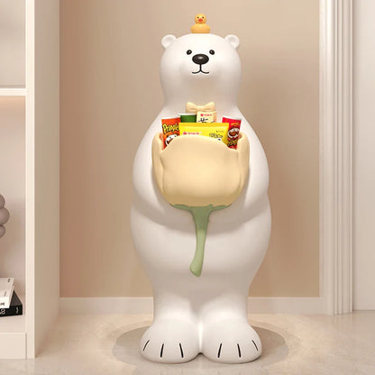 White Bear Storage Floor Ornament