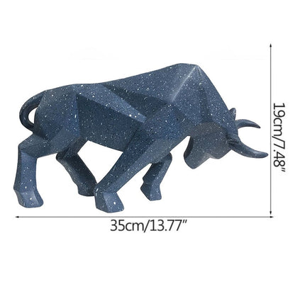 Geometric Bull Statue