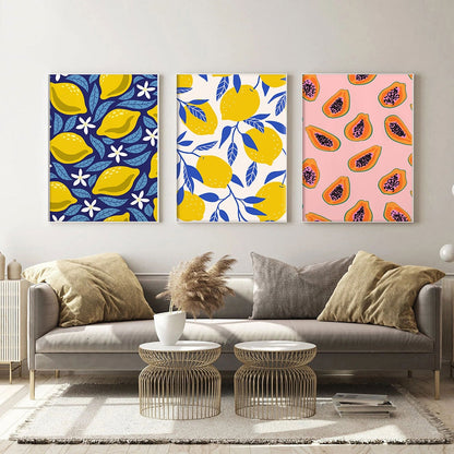 Fruit Lemon Orange Papaya Canvas Art