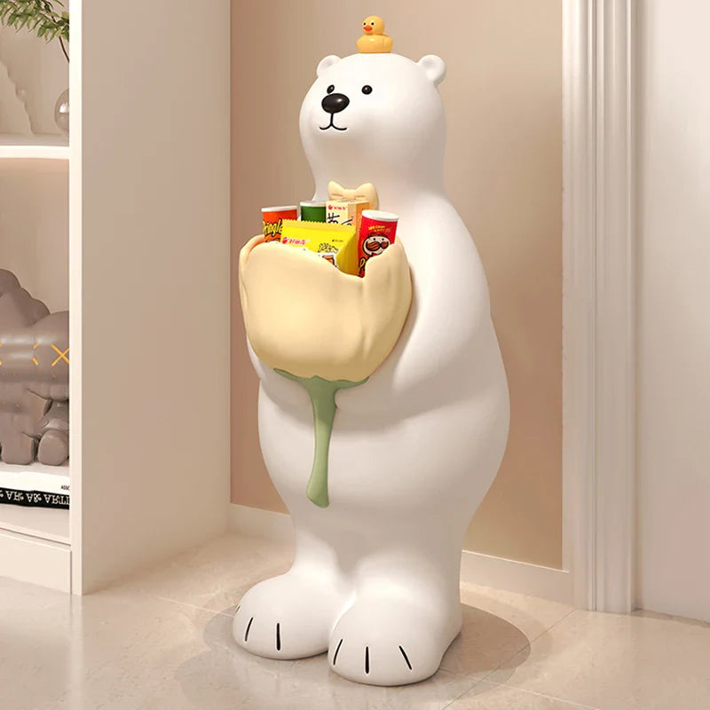 White Bear Storage Floor Ornament