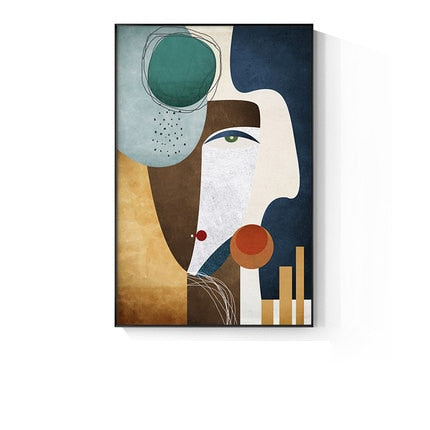 Picasso Color Line Woman Canvas Art